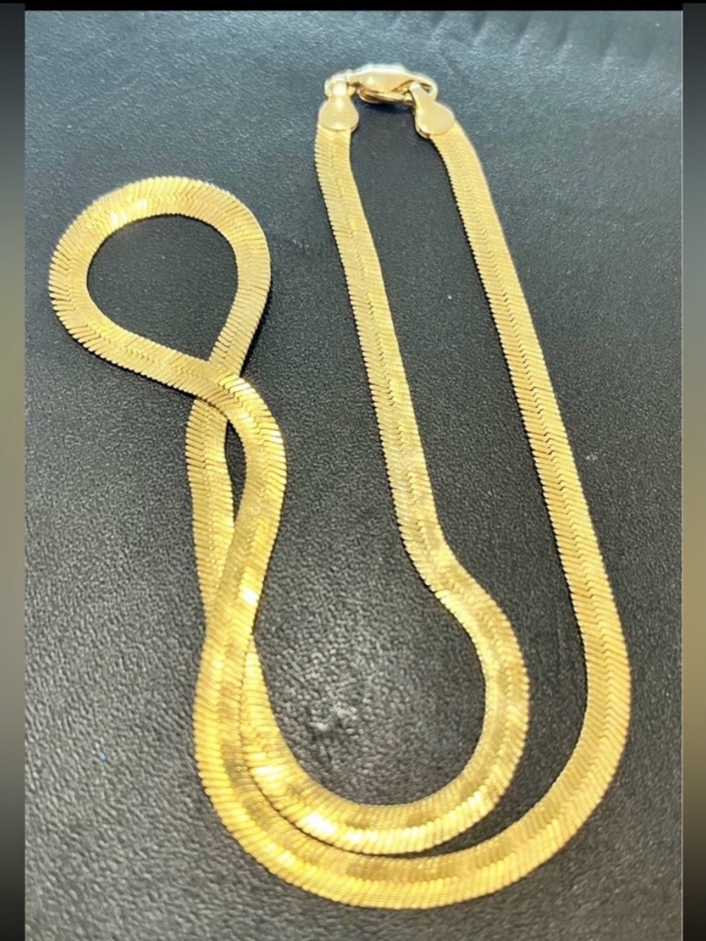 Gold Herringbone Chain Necklace - Elegant Women’s Jewelry
